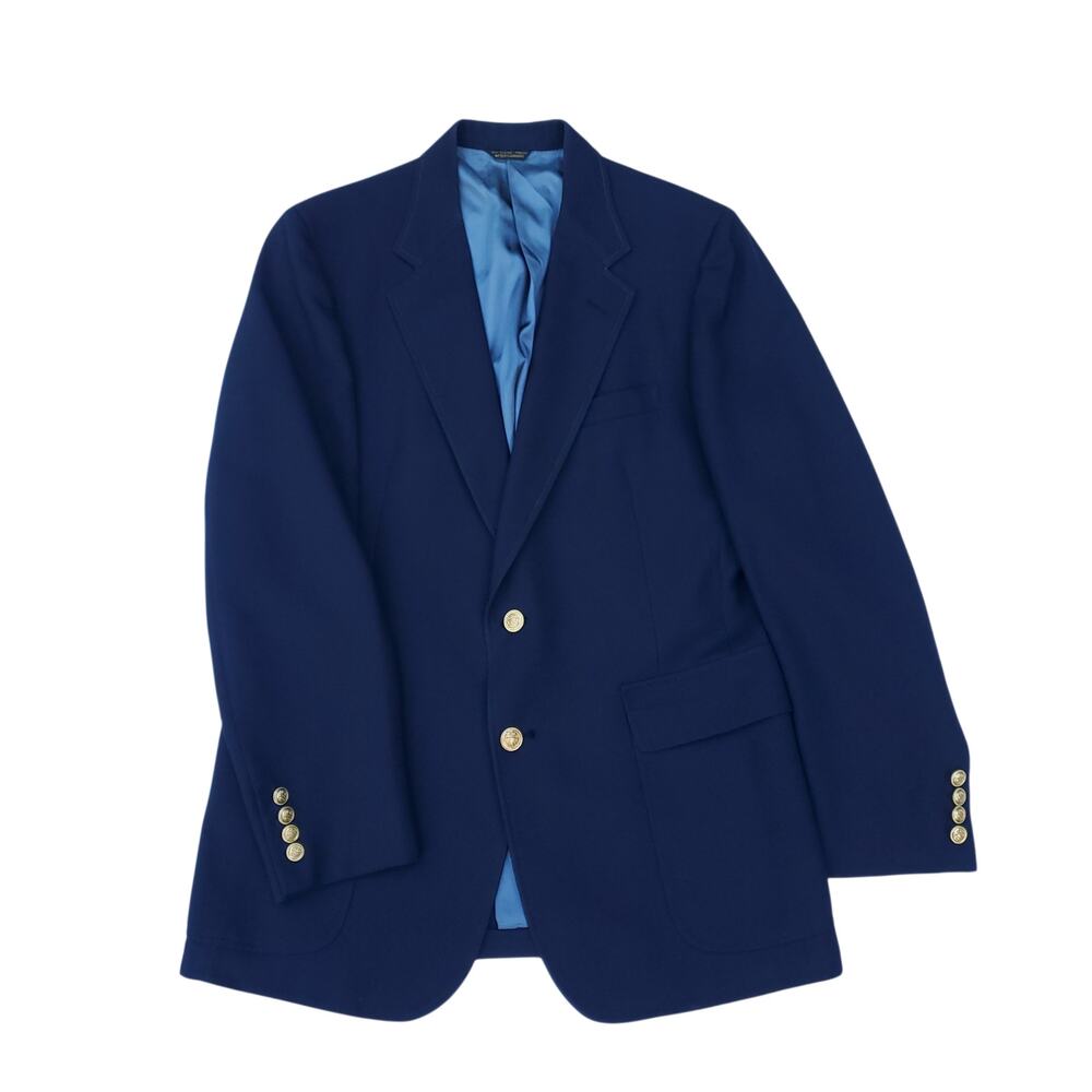 Vintage Cricketeer Ivy Prep Blue Blazer Jacket Sport Coat Gold Button 40S